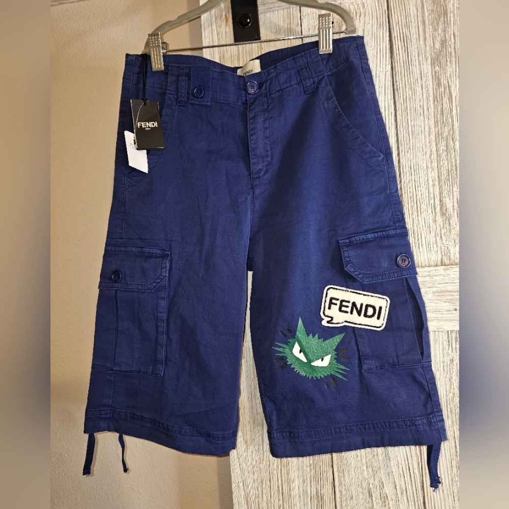 NWT Rare Fendi Boy's Monster Bermuda Shorts! Size 10 - Picture 1 of 11